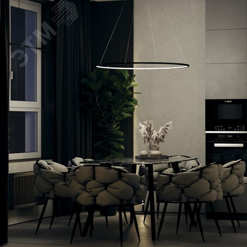 Светильник подвесной Glint LED 36W Черный - фото 4