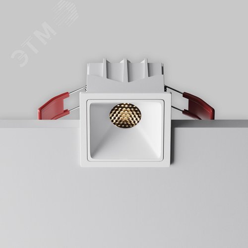 Светильник встраиваемый Downlight Alfa LED 3000К 10Вт 50 град IP20 CRI90 Белый квадрат 52х65х65мм 890Лм - фото 3