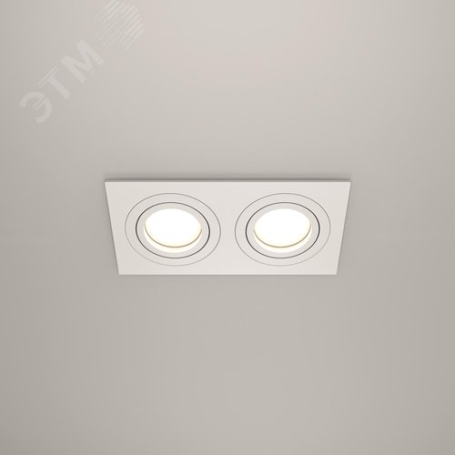 Светильник встраиваемый Atom , под лампу GU10 2x10Вт, Белый, двойной, 25х175х92мм - фото 4