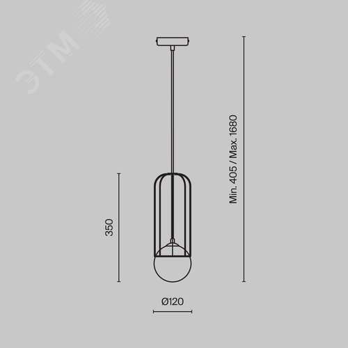 Светильник подвесной Telford G9х1х25W Золото - фото 3
