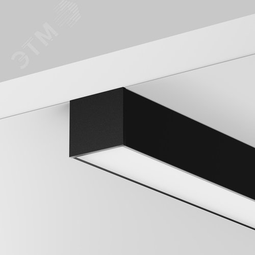 Профиль алюминиевый накладной-подвесной 25x22 (Черный, 2 м), ALM-2522-B-2M - фото 2