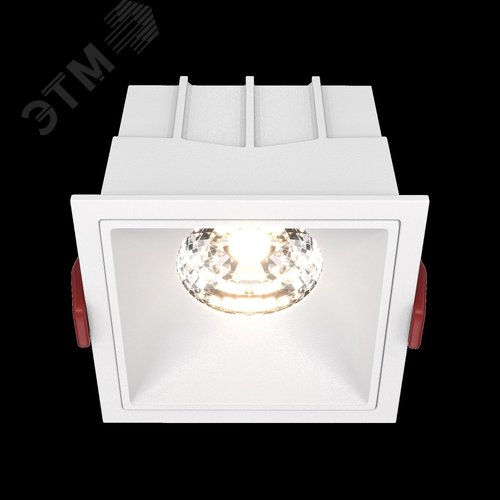 Светильник встраиваемый Downlight Alfa LED 3000K 1x15Вт 36 град Dim Triac IP20 CRI90 Белый квадрат 63х85х85мм 1150Лм - фото 2