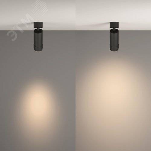 Светильник потолочный Focus Zoom LED 12W Черный - фото 4