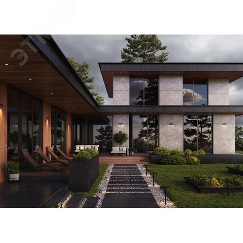 Светильник настенный (бра) Outdoor Sleek IP 65 LED 4W 3000 K Графит - фото 3