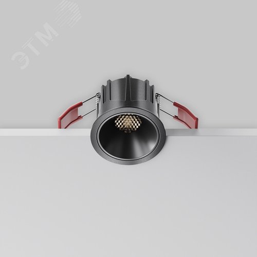 Светильник встраиваемый Downlight Alfa LED 4000K 10Вт 50 град IP20 CRI90 Черный круглый 52х65мм 910Лм - фото 4