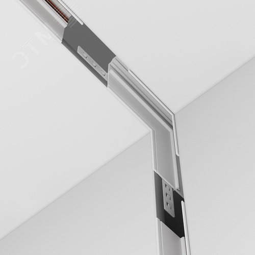 Коннектор угловой внутренний Exility встраиваемый под ГКЛ 9,5мм белый - фото 4