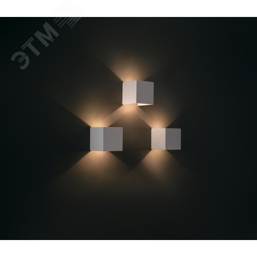 Светильник настенный (бра) Parma LED 3000К 6Вт, IP20, белый, квадрат - фото 7