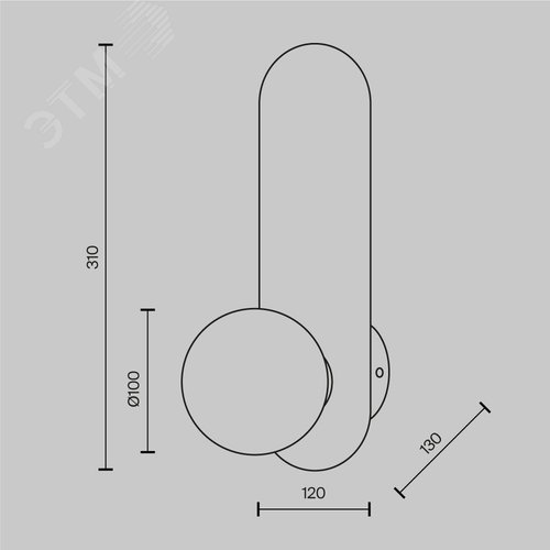 Светильник настенный (бра) Maytoni MOD419WL-01B Черный - фото 3