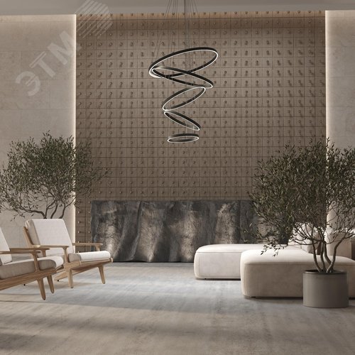 Светильник подвесной Rim LED 174W Черный - фото 2