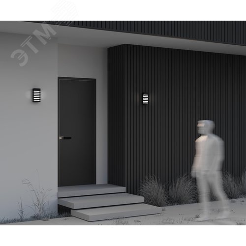 Светильник настенный (бра) Outdoor Remsa IP 54 E27х1х40W Черный - фото 6