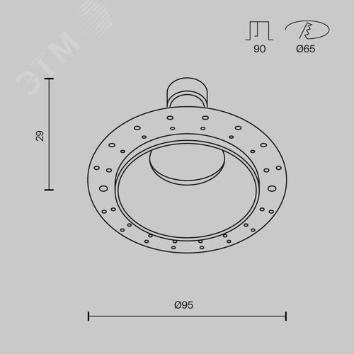 Светильник встраиваемый Share DL126-GU10-TRS-MG Белый - фото 2