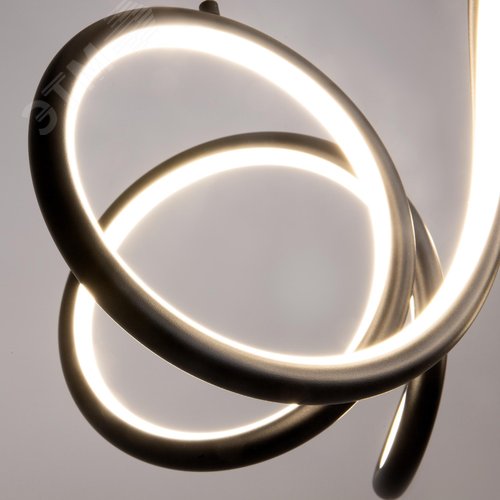 Светильник подвесной Curve LED 52W Черный - фото 3
