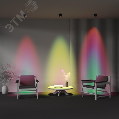 Светильник потолочный Lens LED 15W Черный - фото 3