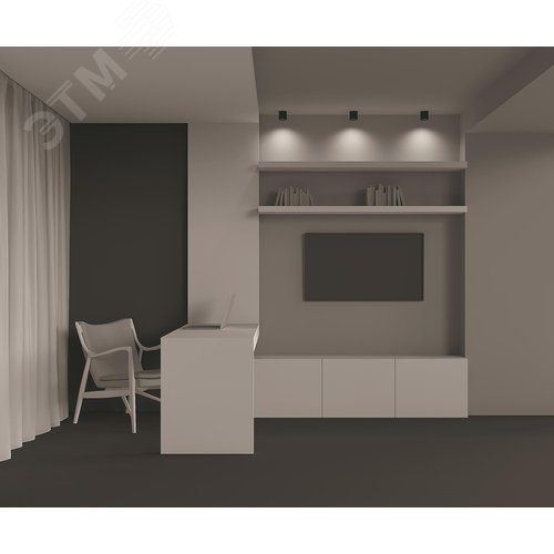 Светильник потолочный Alfa LED LED 12W Черный - фото 3