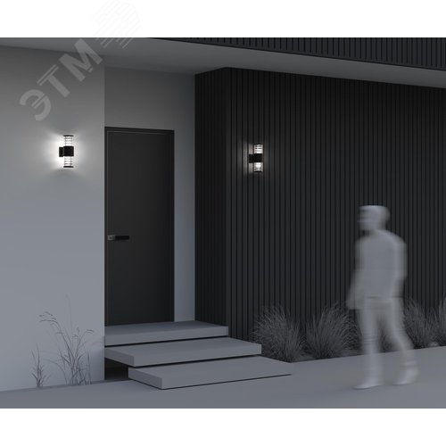 Светильник настенный (бра) Outdoor Bronx IP 54 E27х2х60W Черный - фото 7