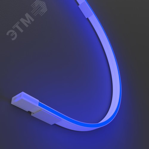 Неон гибкий 10x4 24В 9,6 Вт/м Blue IP67 5м 432041 - фото 5