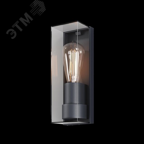 Светильник настенный (бра) Outdoor Conf IP 65 E27х1х15W Графит - фото 3