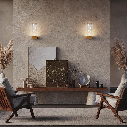 Светильник настенный (бра) Maytoni MOD318WL-L3BS3K Латунь - фото 7