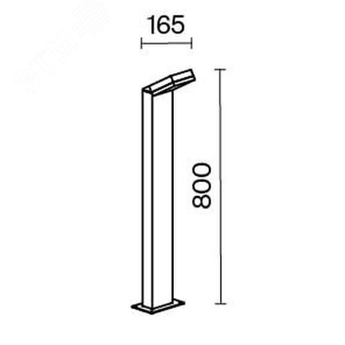 Светильник ландшафтный Outdoor Paso IP 54 LED 12W 3000 K Черный - фото 3