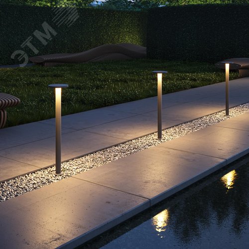 Светильник ландшафтный Outdoor Wald IP 65 LED 12W 3000 K Графит - фото 3