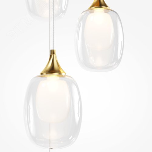 Светильник подвесной Aura E14х5х40W Латунь - фото 6