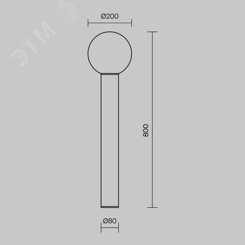Светильник ландшафтный Outdoor Bold IP 54 E27х1х60W Черный - фото 2