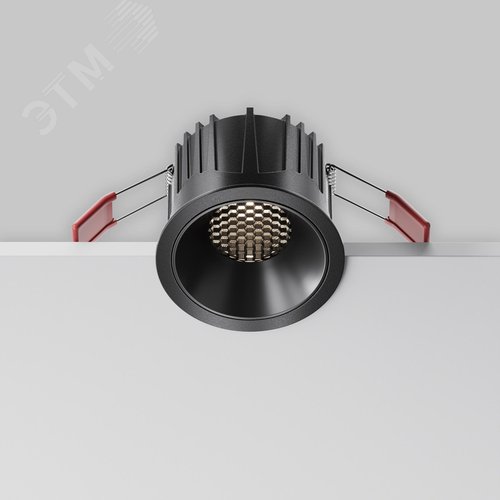 Светильник встраиваемый Downlight Alfa LED 4000K 15Вт 60 град IP20 CRI90 Черный круглый 63х85мм 1610Лм - фото 4