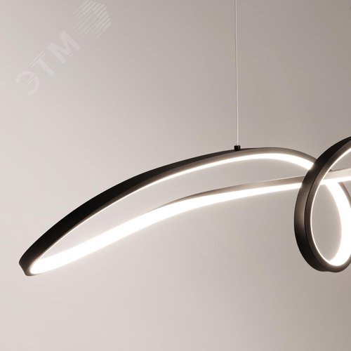 Светильник подвесной Curve LED 42W Черный - фото 5