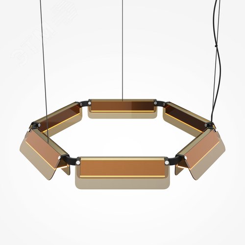 Светильник подвесной Flat LED 40W Черный - фото 5