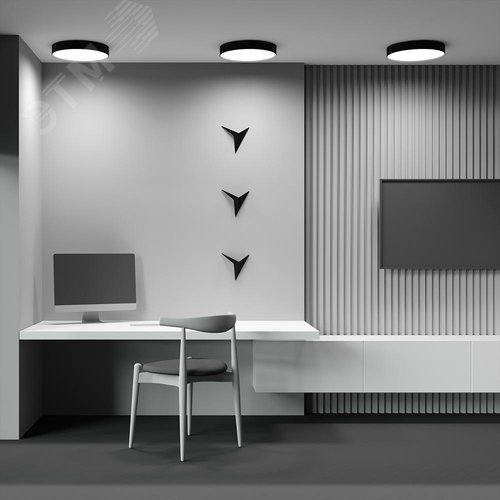 Светильник потолочный Zon LED 45W Черный - фото 4