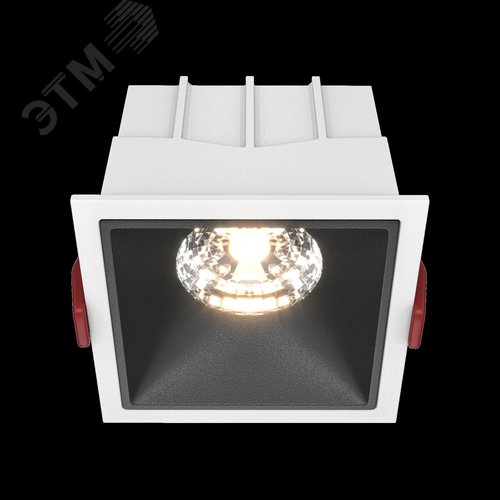 Светильник встраиваемый Downlight Alfa LED 3000K 1x15Вт 36 град IP20 CRI90 Бело-черный квадрат 63х85х85мм 1050Лм - фото 2