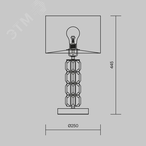 Светильник настольный Talento E27х1х40W Хром - фото 6