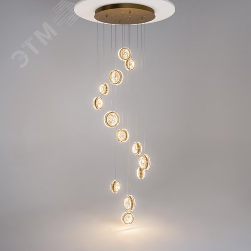 Светильник подвесной Pharao LED 56W Черный и Латунь - фото 3