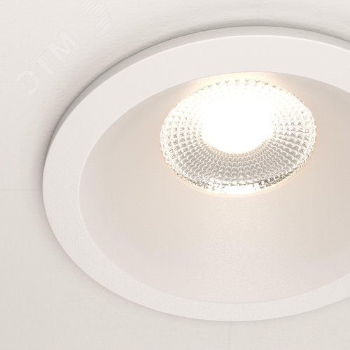 Светильник встраиваемый LED Zoom 4000K 1x12Вт 60 град IP65 белый круглый - фото 4
