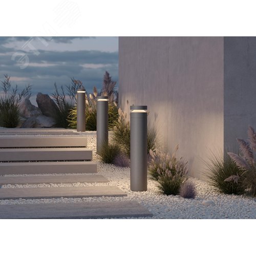 Светильник ландшафтный Outdoor Betone IP 65 LED 20W 3000 K Цемент - фото 4