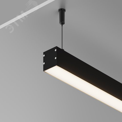 Профиль алюминиевый накладной-подвесной 35x35 (Черный, 2 м), ALM-3535BT-B-2M - фото 7