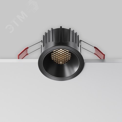 Светильник встраиваемый Downlight Alfa LED 3000K 15Вт 60 град IP20 CRI90 Черный круглый 63х85мм 1490Лм - фото 4