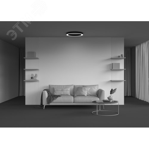 Светильник потолочный Lua LED 45W Черный - фото 6