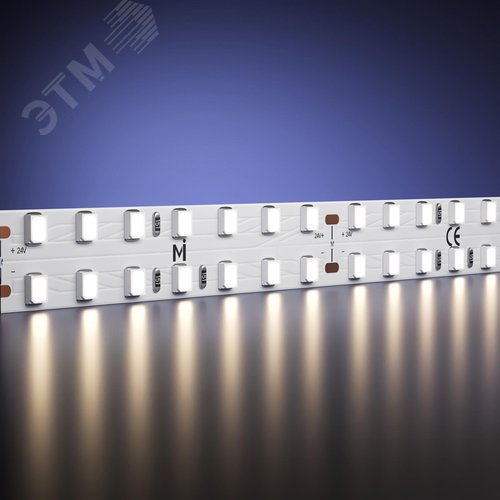 Лента светодиодная 24В 2835 20Вт/м 3000К 5м IP 20 - фото 3