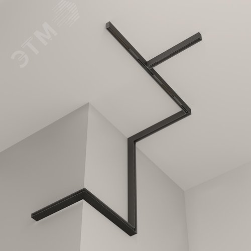 Шинопровод 2м Exility встраиваемый под ГКЛ 12,5мм черный - фото 5