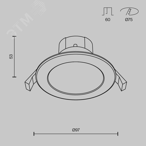 Светильник встраиваемый LED Stockton 3000-6000K 1x7Вт 110 град IP44 белый - фото 7