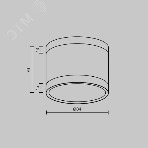 Светильник потолочный Technical C120CL-GX53-B Черный - фото 7
