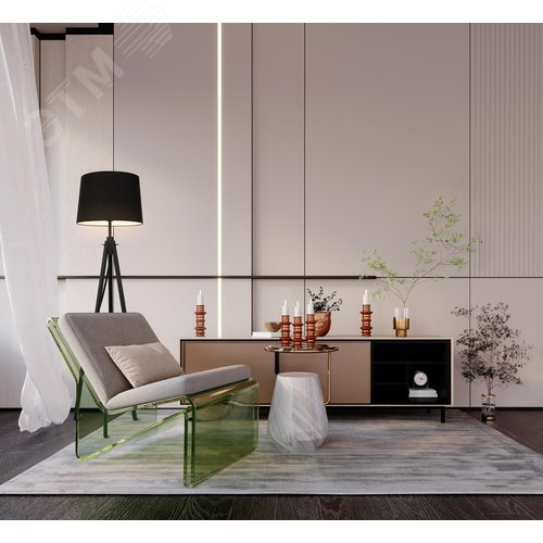 Светильник напольный (торшер) Calvin E27х1х60W Черный - фото 8
