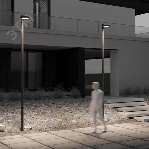 Столб для паркового светильника Outdoor Pillar 4м Графит - фото 5