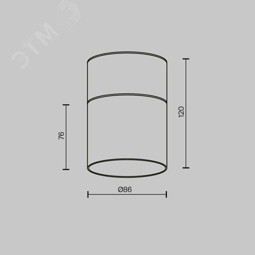 Светильник потолочный Glory GX53х1 Черный - фото 6