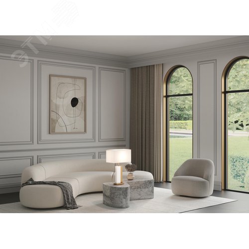Светильник настольный Bianco E27х1х60W Латунь - фото 5