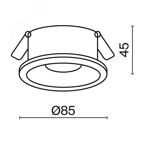 Светильник встраиваемый Zoom GU10 1x10Вт IP 65 - фото 2