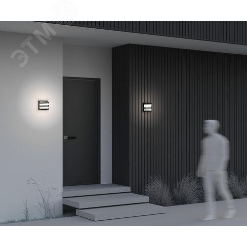 Светильник настенный (бра) Outdoor Downing Street IP 65 LED 10W 3000 K Черный - фото 5