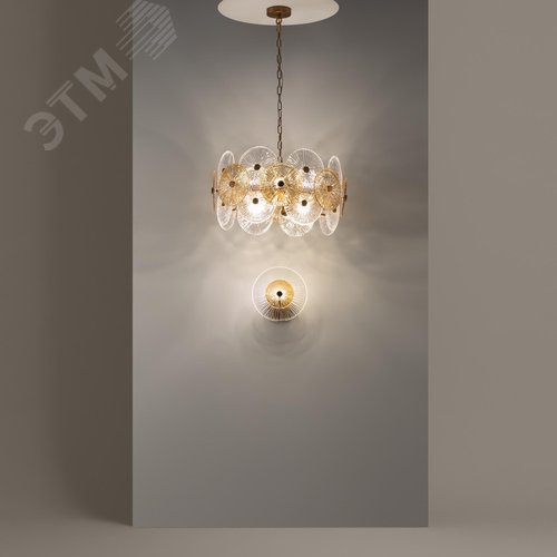 Светильник подвесной Aster E14х8х40W Золото - фото 5