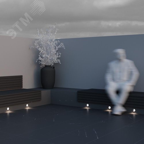 Светильник встраиваемый Outdoor Biscotti IP 65 LED 3W 3000 K Белый - фото 2